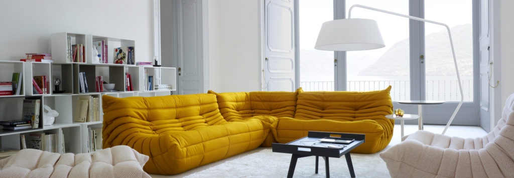 Ligne Roset's Togo Sofa, part of its collection of sustainable furniture | Image courtesy of Ligne Roset